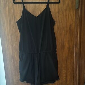 J. Crew Elegant Black V-Neck Romper